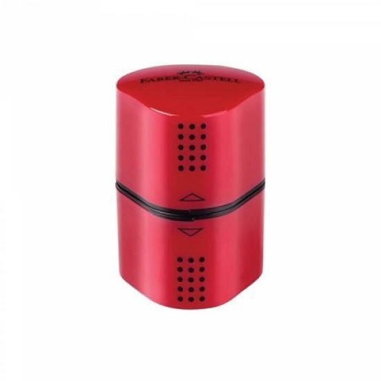 Ξύστρα Faber Castell Grip 2001 Τριπλή κόκκινη Ξύστρα Faber Castell Grip 2001 Τριπλή κόκκινη